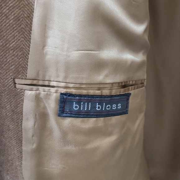 Bill Blass VINTAGE 80's Tan 100% Camel Hair Double Breasted Blazer Sportcoat 40R - Picture 5 of 14